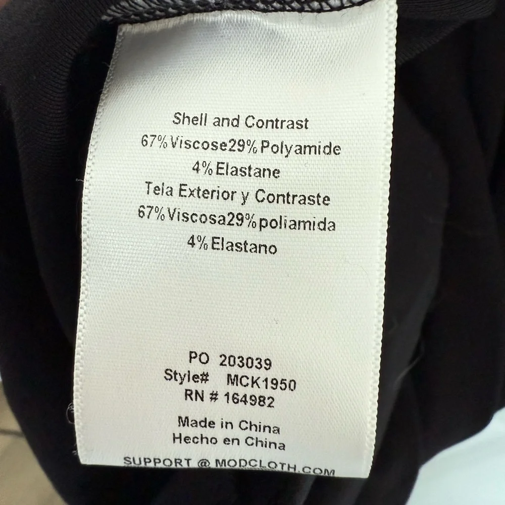 Modcloth Black Mini Dress with Red Trim and Bow - Picture 13 of 13